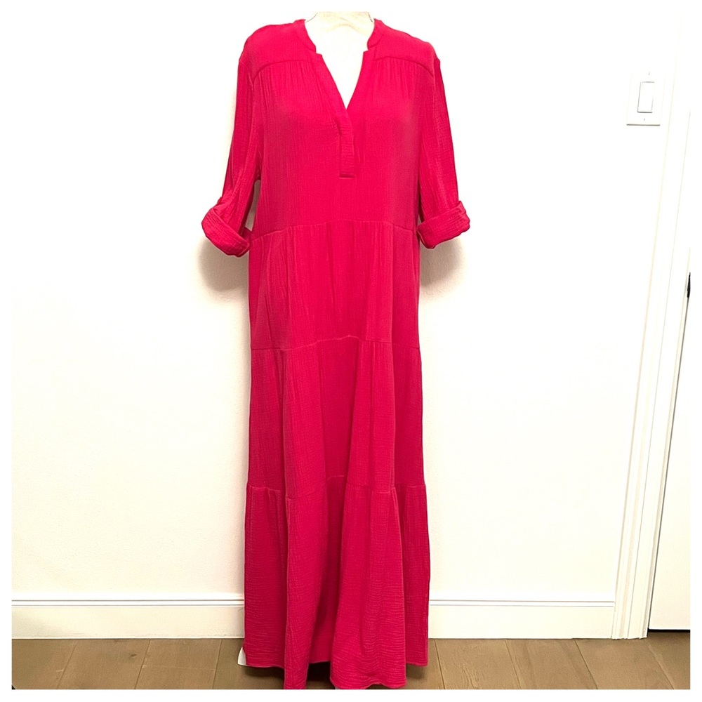 Chico's Vibrant Red Maxi Dress - Picture 2 of 4